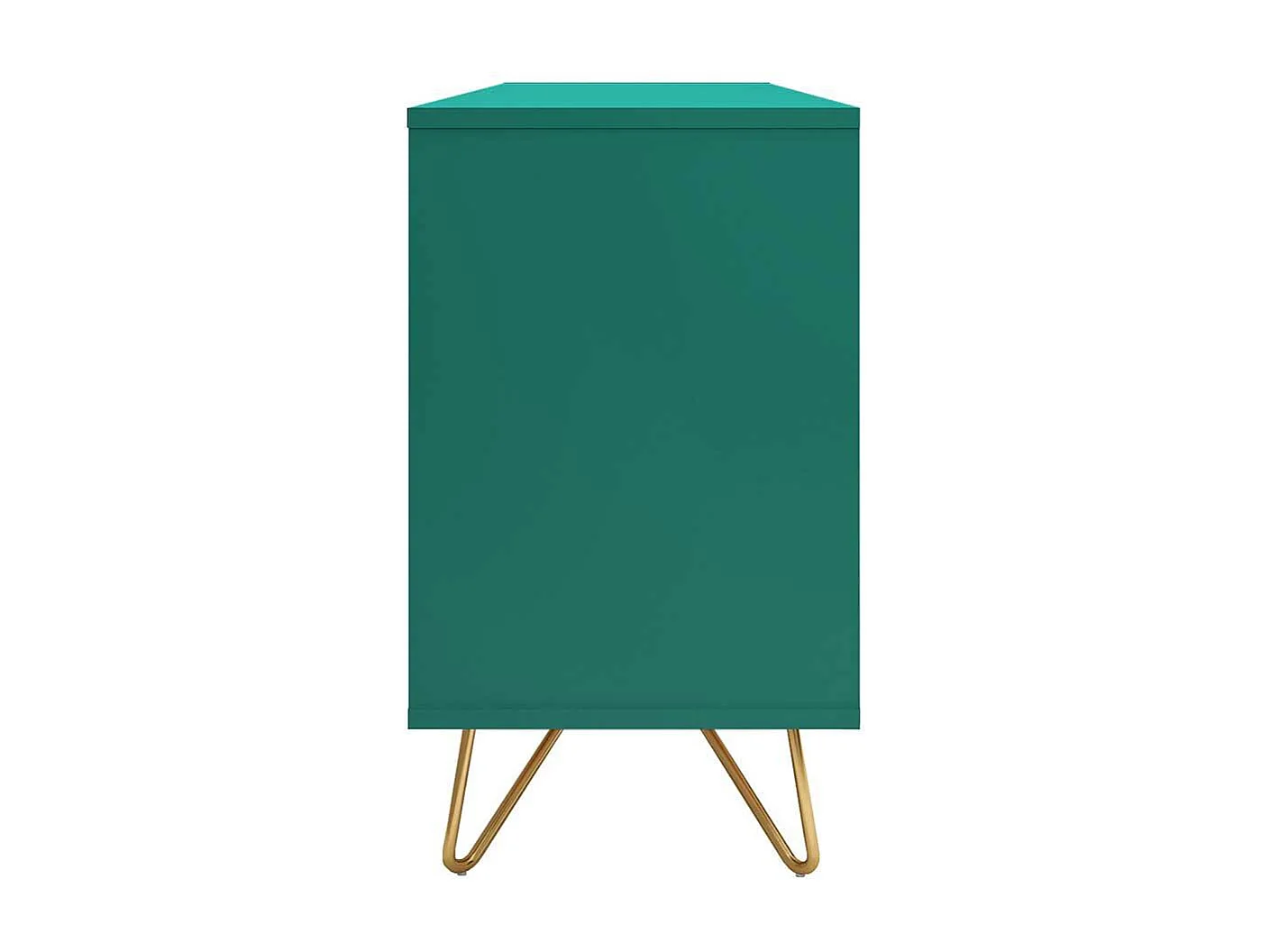 Esszimmersideboard in Grün und Goldfarben zweitürig