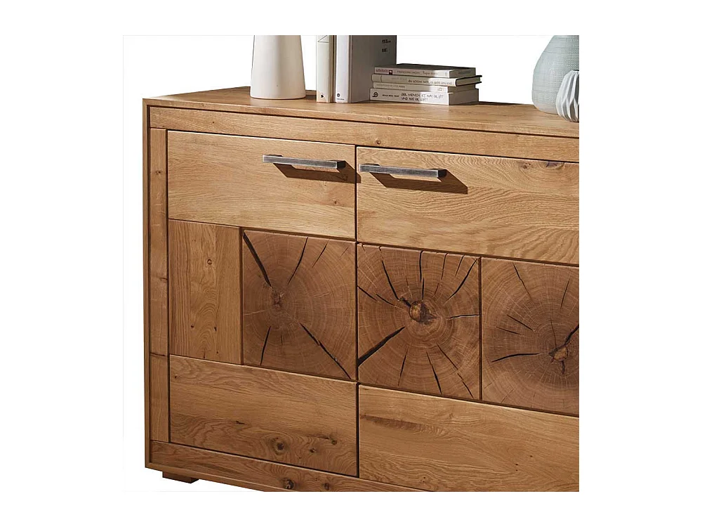 Wohnzimmer Sideboard aus Wildeiche Massivholz 170 cm