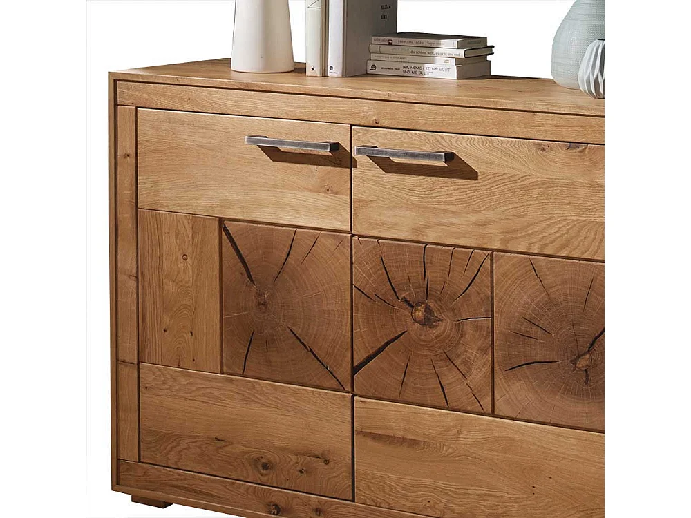 Wohnzimmer Sideboard aus Wildeiche Massivholz 170 cm