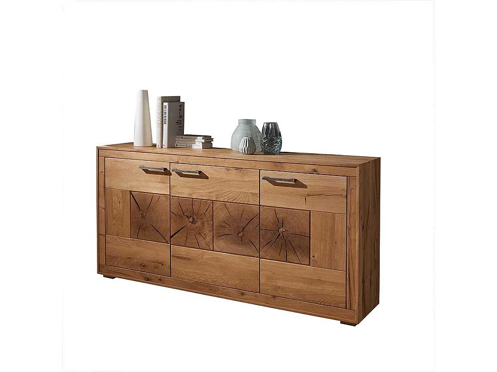 Wohnzimmer Sideboard aus Wildeiche Massivholz 170 cm