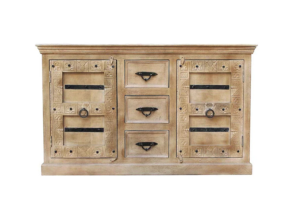 Esszimmersideboard aus Mangobaum Massivholz Shabby Chic Stil