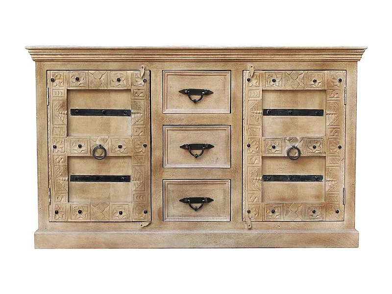 Esszimmersideboard aus Mangobaum Massivholz Shabby Chic Stil