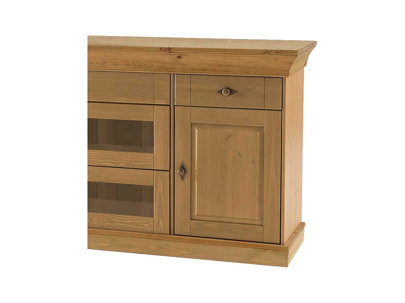 Esszimmer Anrichte aus Kiefer teilmassiv Glas