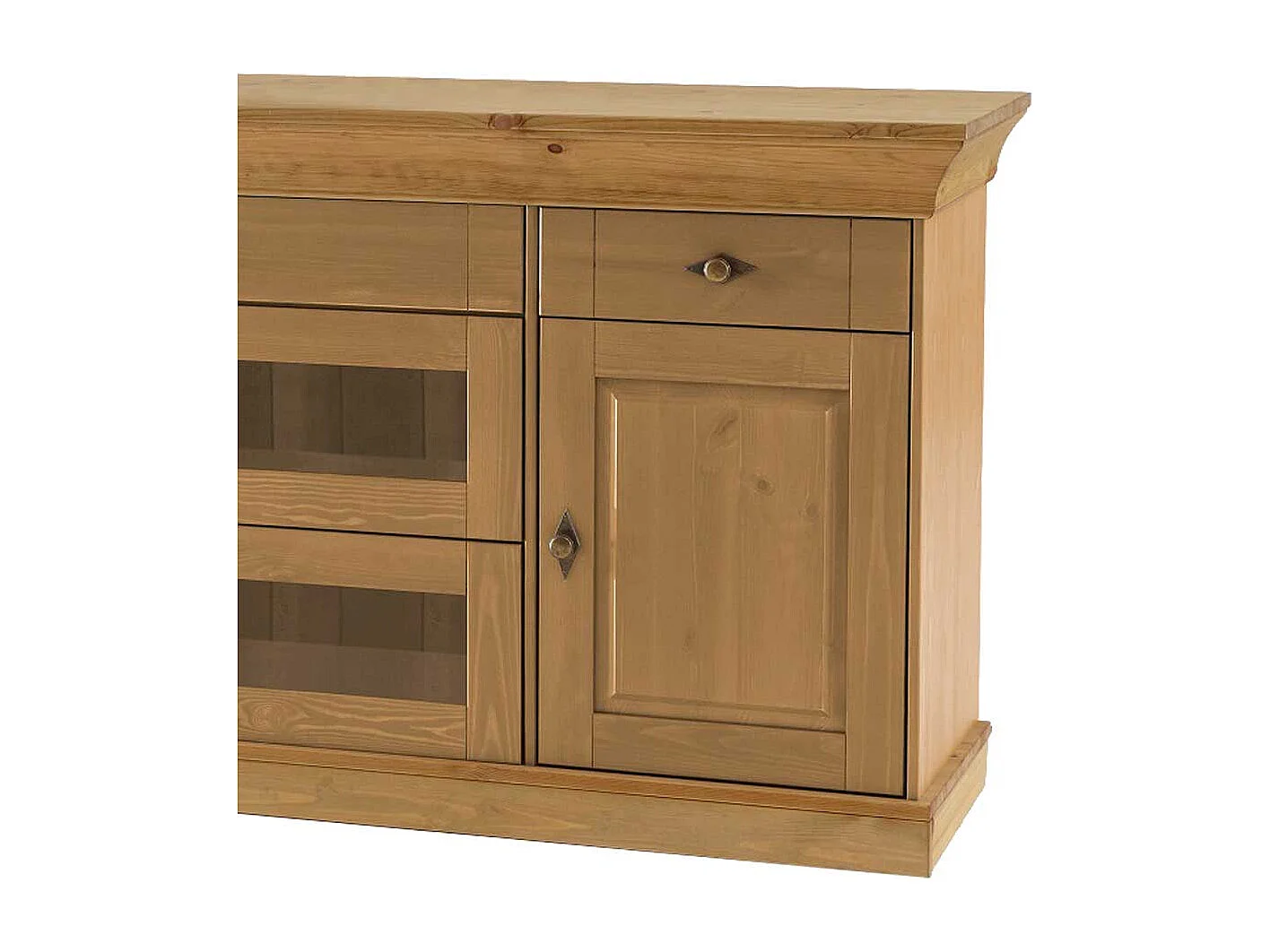 Esszimmer Anrichte aus Kiefer teilmassiv Glas