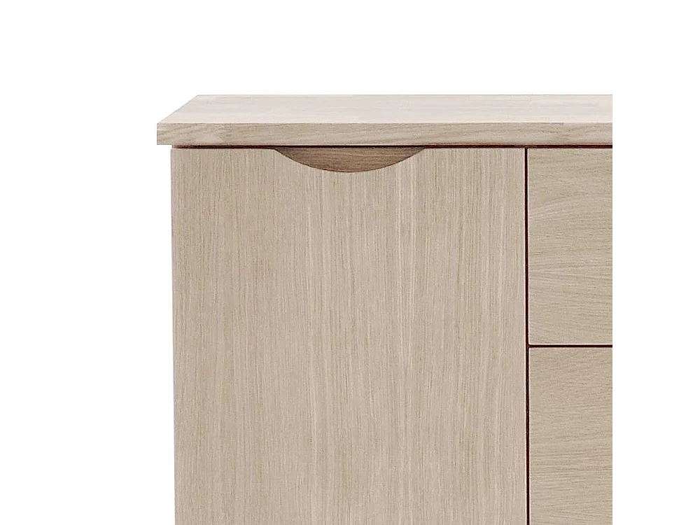 Wohnzimmer Sideboard in Eiche White Wash 85 cm hoch