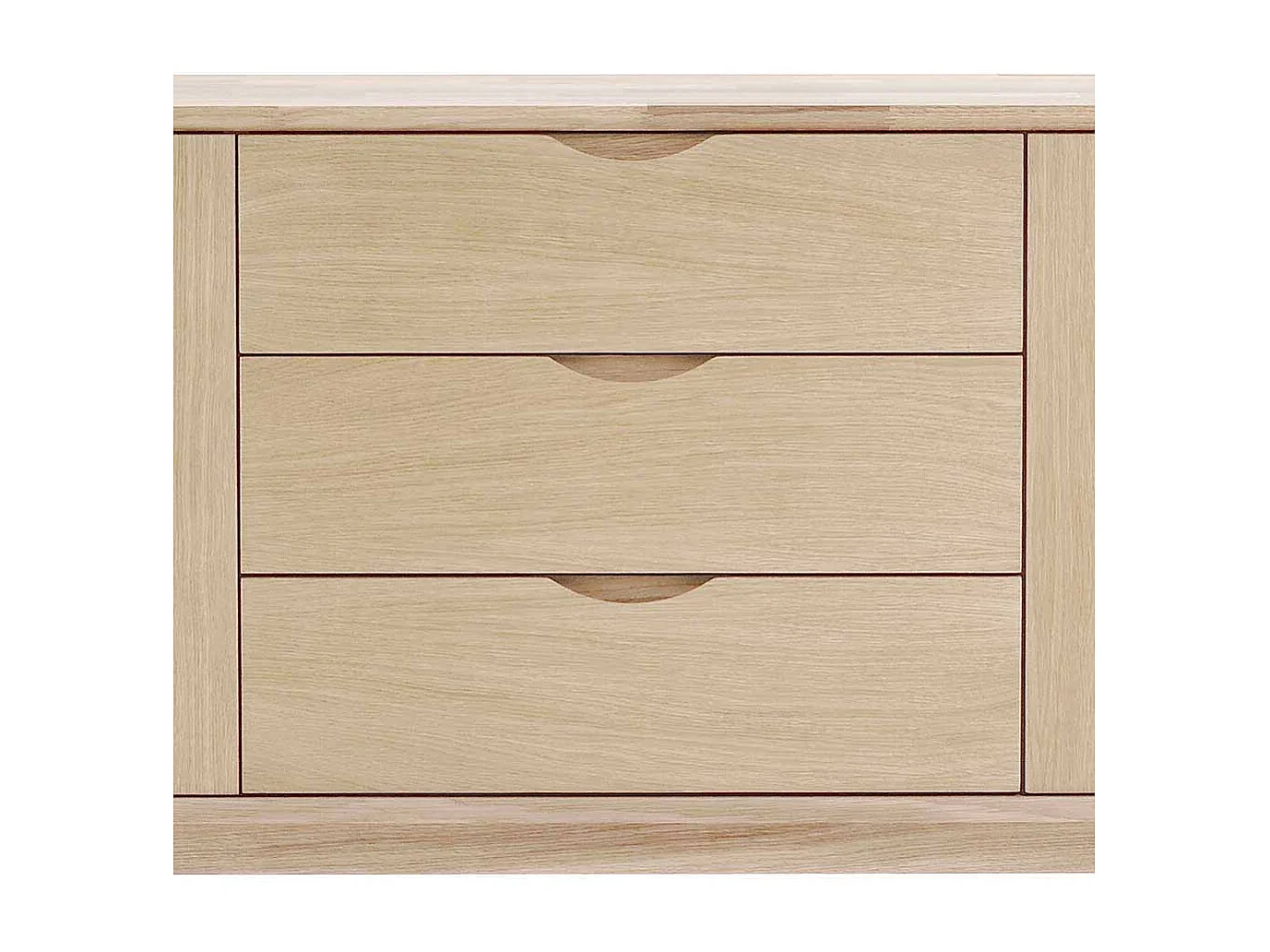 Wohnzimmer Sideboard in Eiche White Wash 85 cm hoch