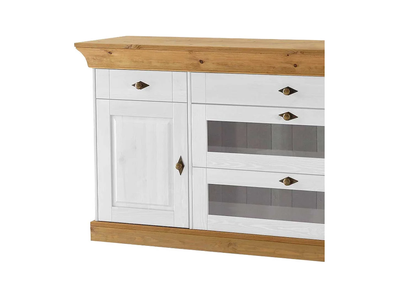 Sideboard in Weiß Holz Landhaus