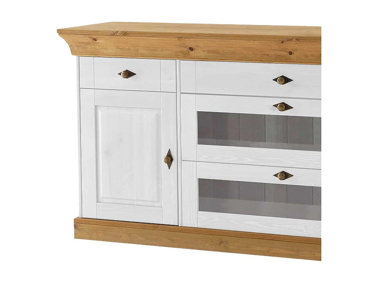 Sideboard in Weiß Holz Landhaus