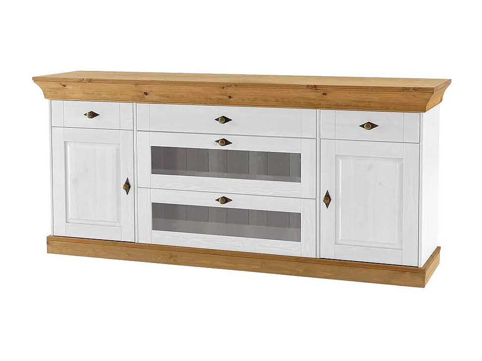 Sideboard in Weiß Holz Landhaus