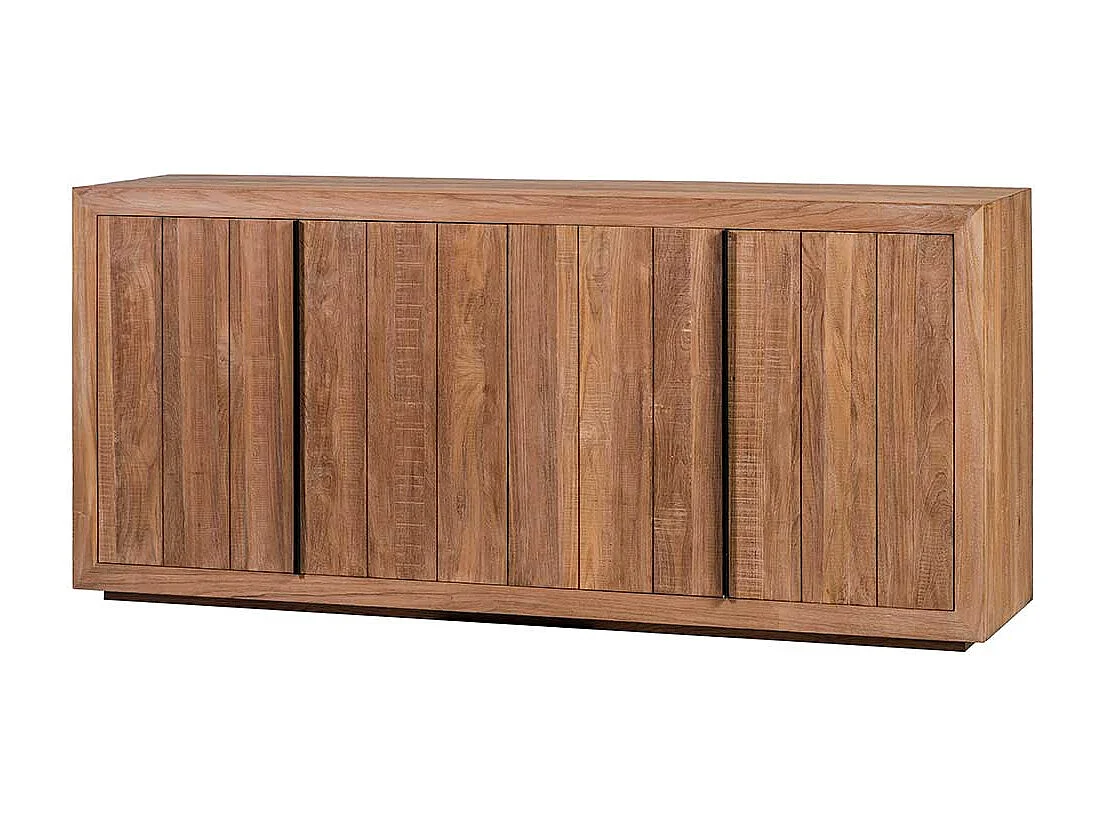 Esszimmersideboard aus teilmassivem Teakholz 200 cm breit