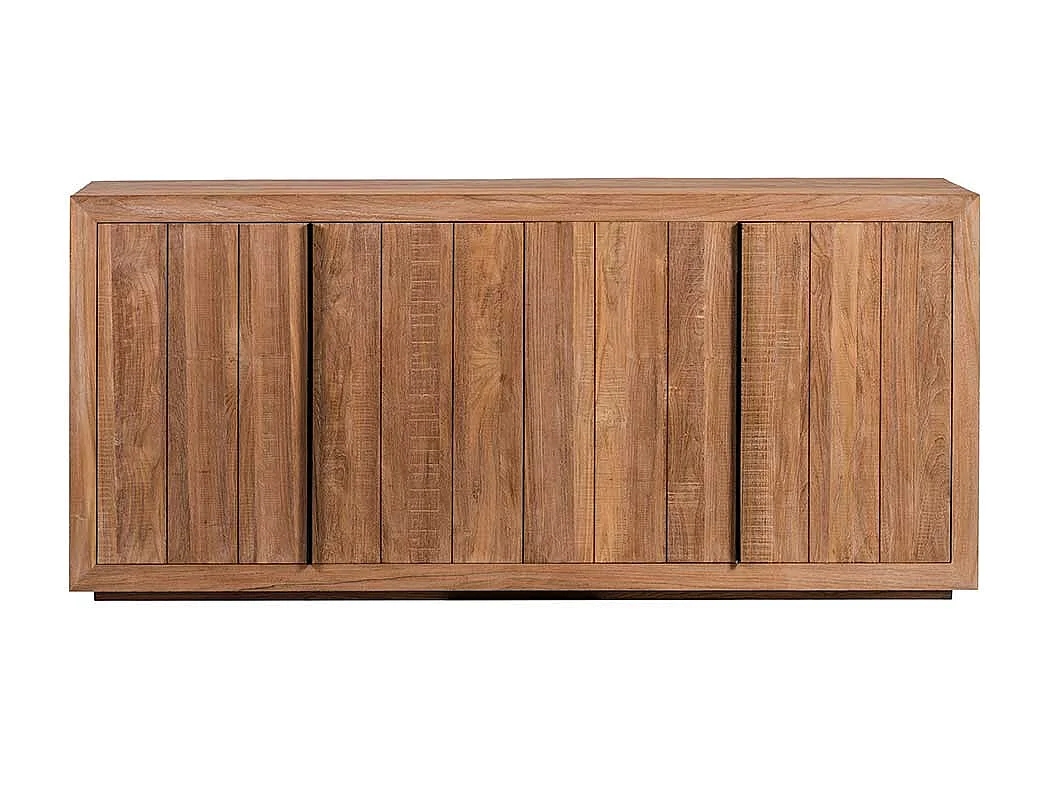 Esszimmersideboard aus teilmassivem Teakholz 200 cm breit