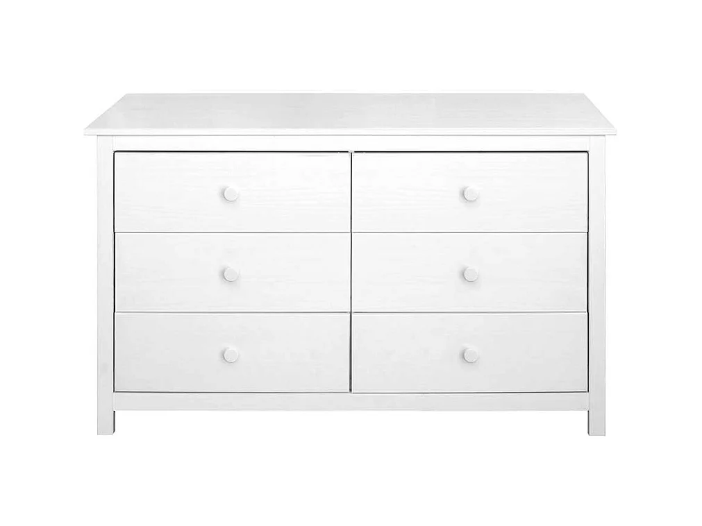 Weiße Schubladenkommode aus Kiefer Massivholz Skandi Design