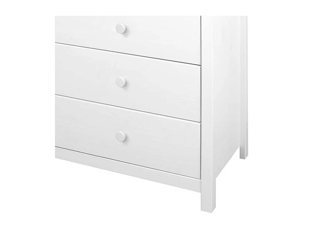 Weiße Schubladenkommode aus Kiefer Massivholz Skandi Design