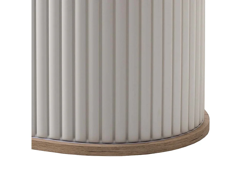 Rolladen Büroschrank in Weiß Eiche abschließbar