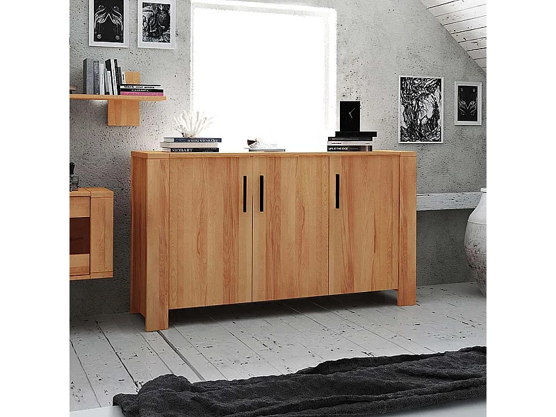 Massivholz Sideboard aus Kernbuche geölt 3 türig