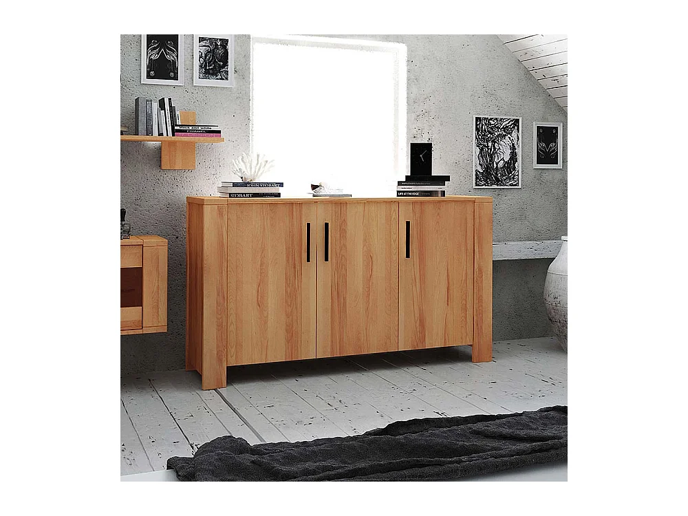 Massivholz Sideboard aus Kernbuche geölt 3 türig