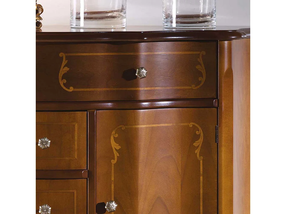 Barock Sideboard Nussbaum furniert 120 cm