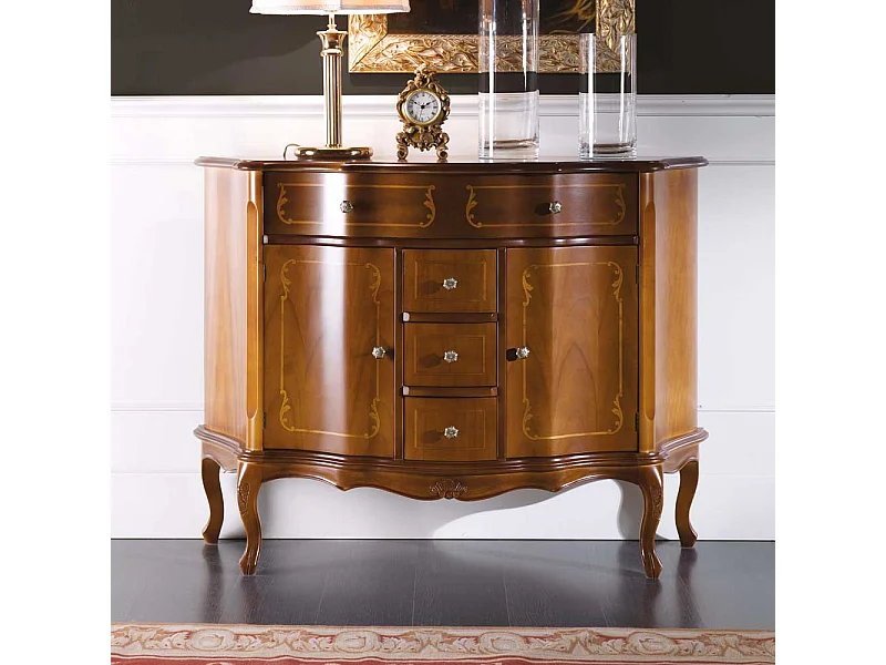 Barock Sideboard Nussbaum furniert 120 cm