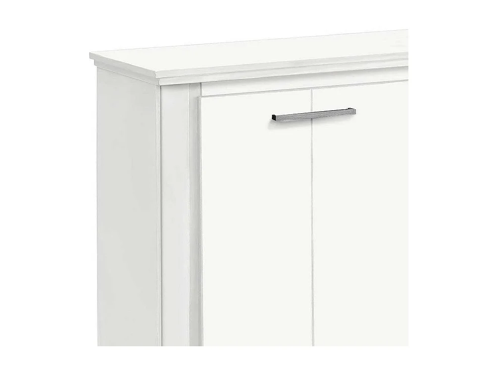 Weiße Esszimmerkommode mit drei Schubladen Kiefer Massivholz