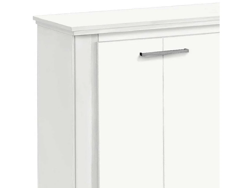 Weiße Esszimmerkommode mit drei Schubladen Kiefer Massivholz