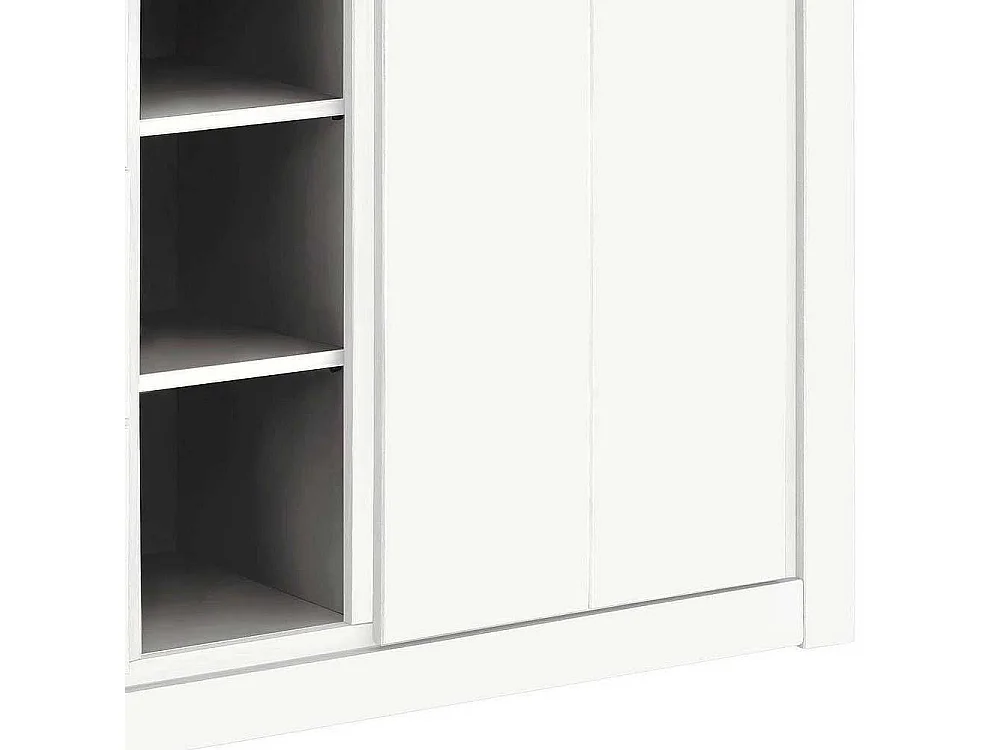 Weiße Esszimmerkommode mit drei Schubladen Kiefer Massivholz