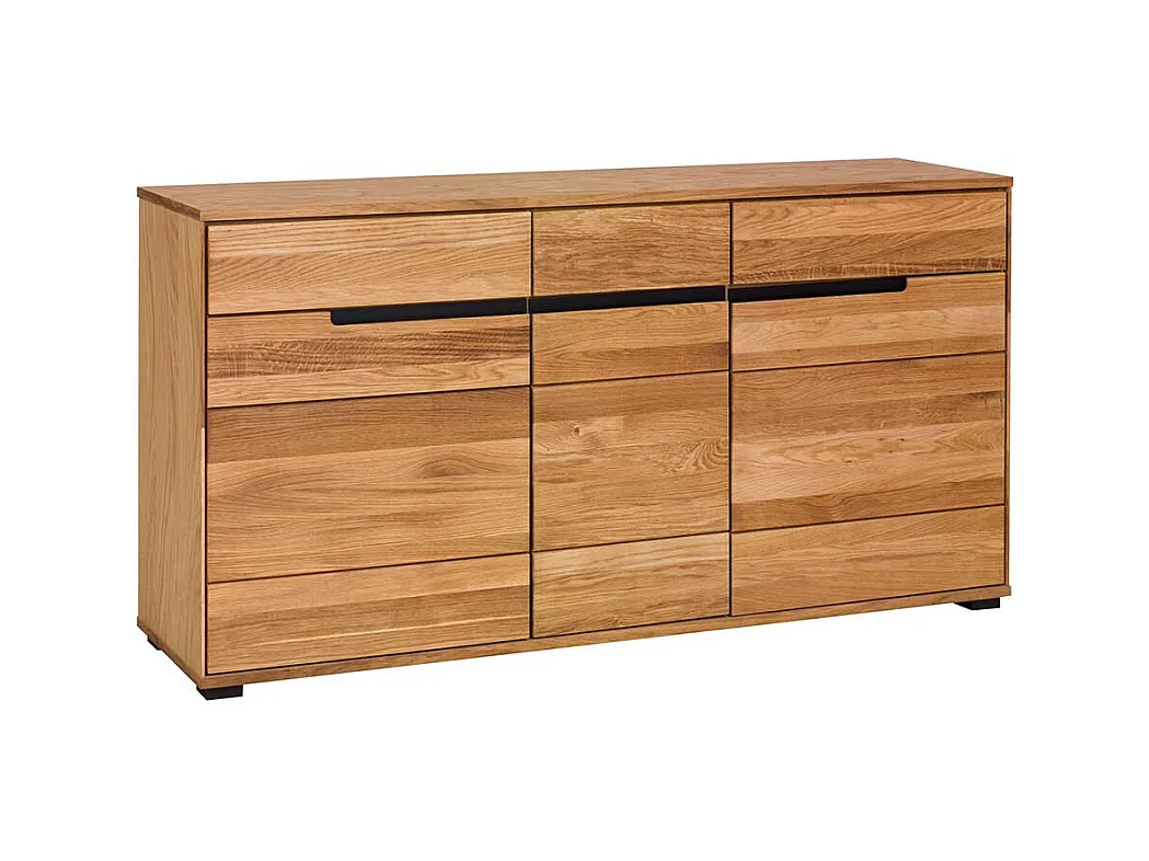 Sideboard teilmassiv in Eichefarben drei Schubladen und T�ren