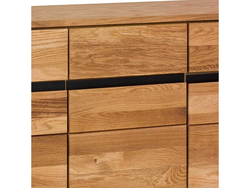 Sideboard teilmassiv in Eichefarben drei Schubladen und Türen
