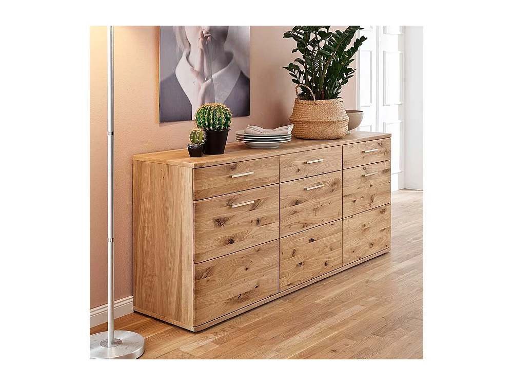 Holz Sideboard aus Eiche Bianco geölt 180 cm breit