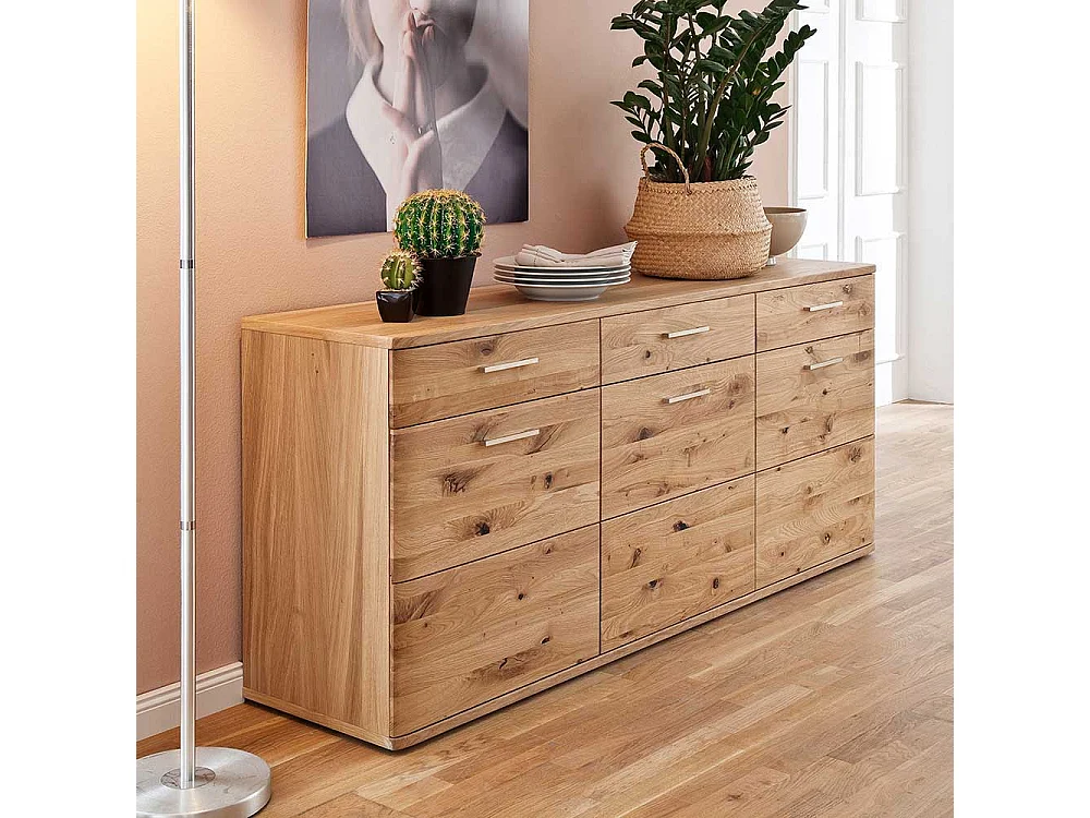 Holz Sideboard aus Eiche Bianco geölt 180 cm breit