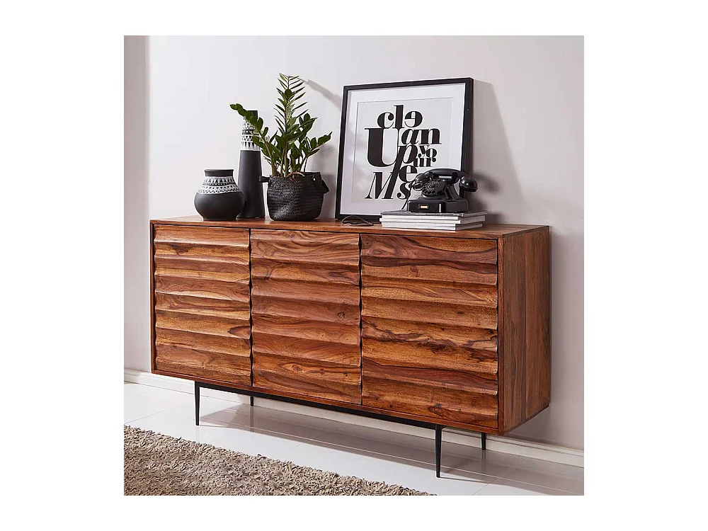 Holz Sideboard aus Sheesham Massivholz 150 cm breit