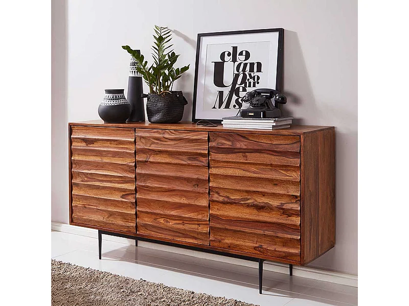 Holz Sideboard aus Sheesham Massivholz 150 cm breit