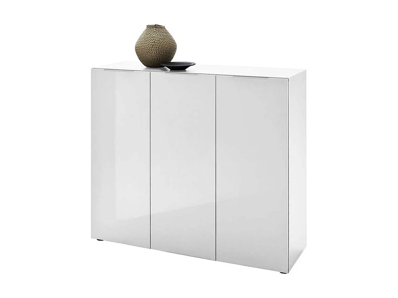 Flur Sideboard in Weiß Hochglanz Schuhe