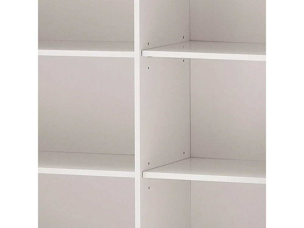 Türenkommode mit LED Beleuchtung Weiß Eiche