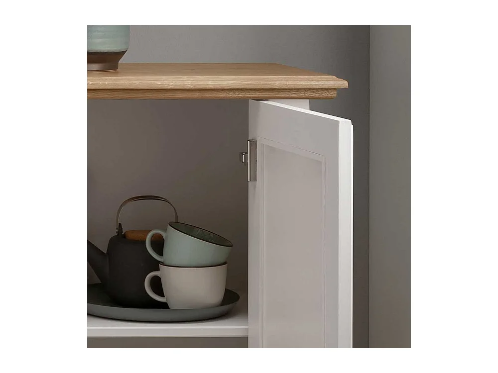 Sideboard Country Stil in Weiß Eichefarben