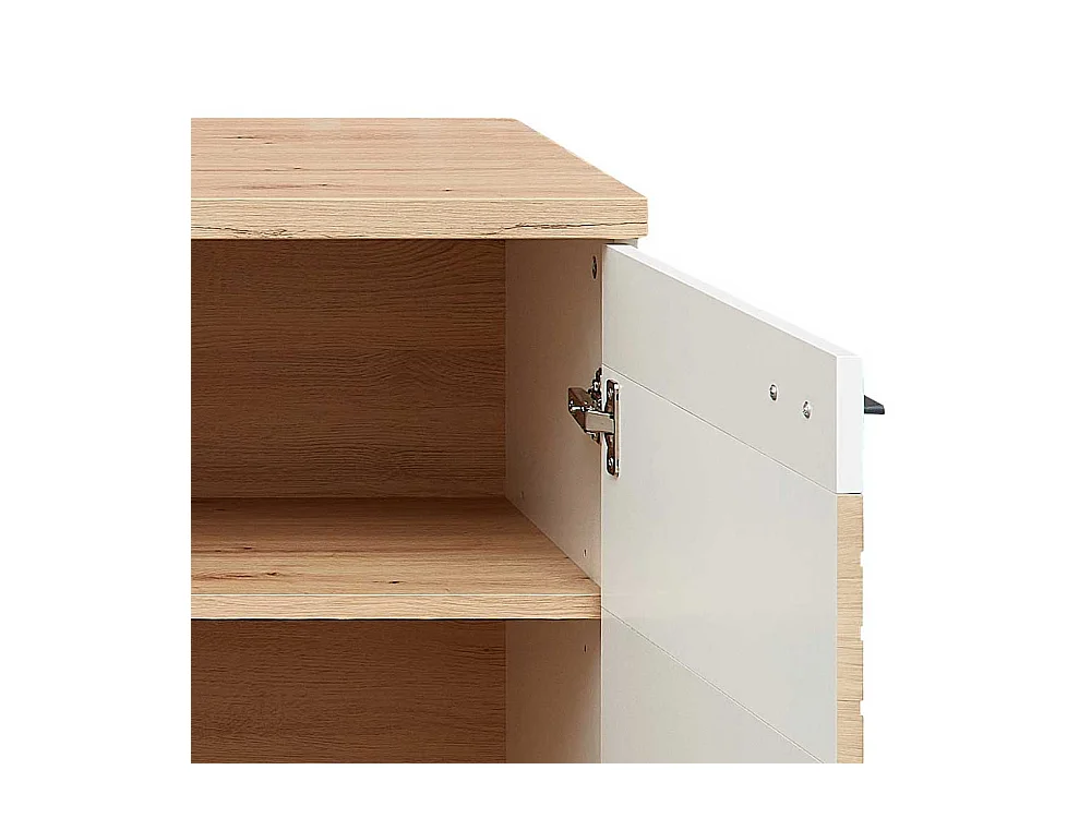 Sidebord Esszimmer in modernem Design Weiß und Wildeichefarben