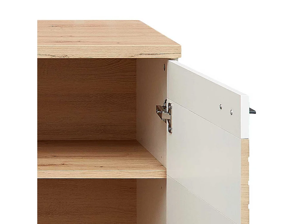 Sidebord Esszimmer in modernem Design Weiß und Wildeichefarben