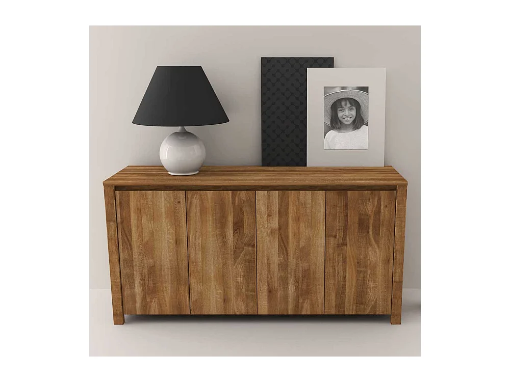 Wildeiche Sideboard mit 4 Türen massiv geölt