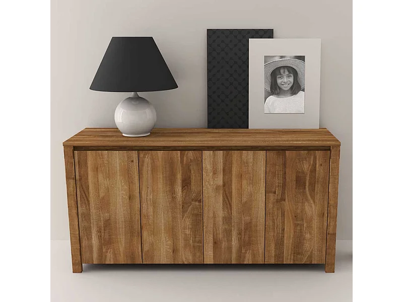 Wildeiche Sideboard mit 4 Türen massiv geölt