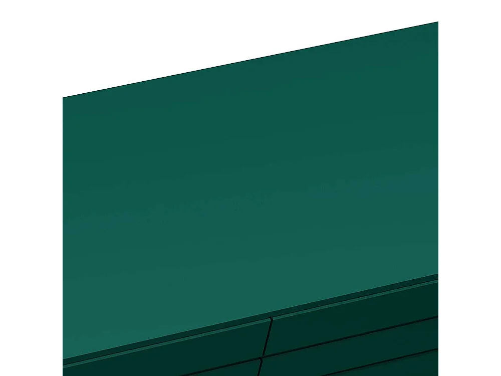 Design Sideboard in Grün und Goldfarben Vierfußgestell aus Metall