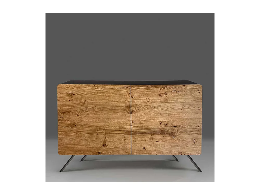 Design Sideboard in Eichefarben Schwarz