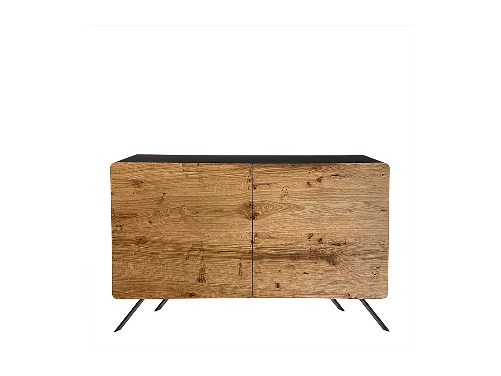 Design Sideboard in Eichefarben Schwarz