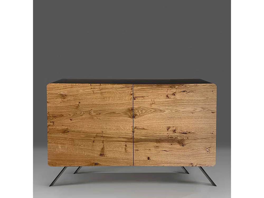Design Sideboard in Eichefarben Schwarz