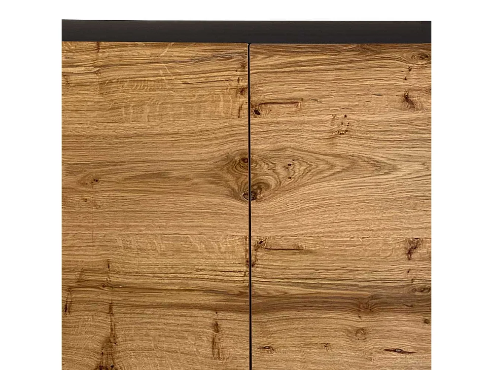 Design Sideboard in Eichefarben Schwarz