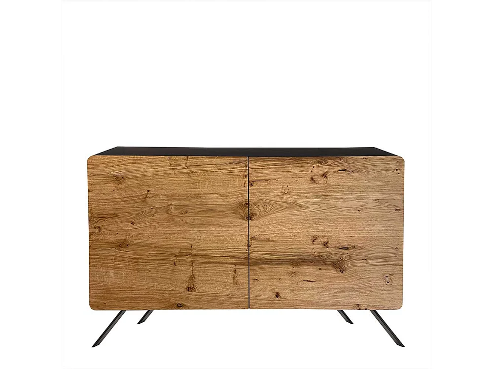 Design Sideboard in Eichefarben Schwarz