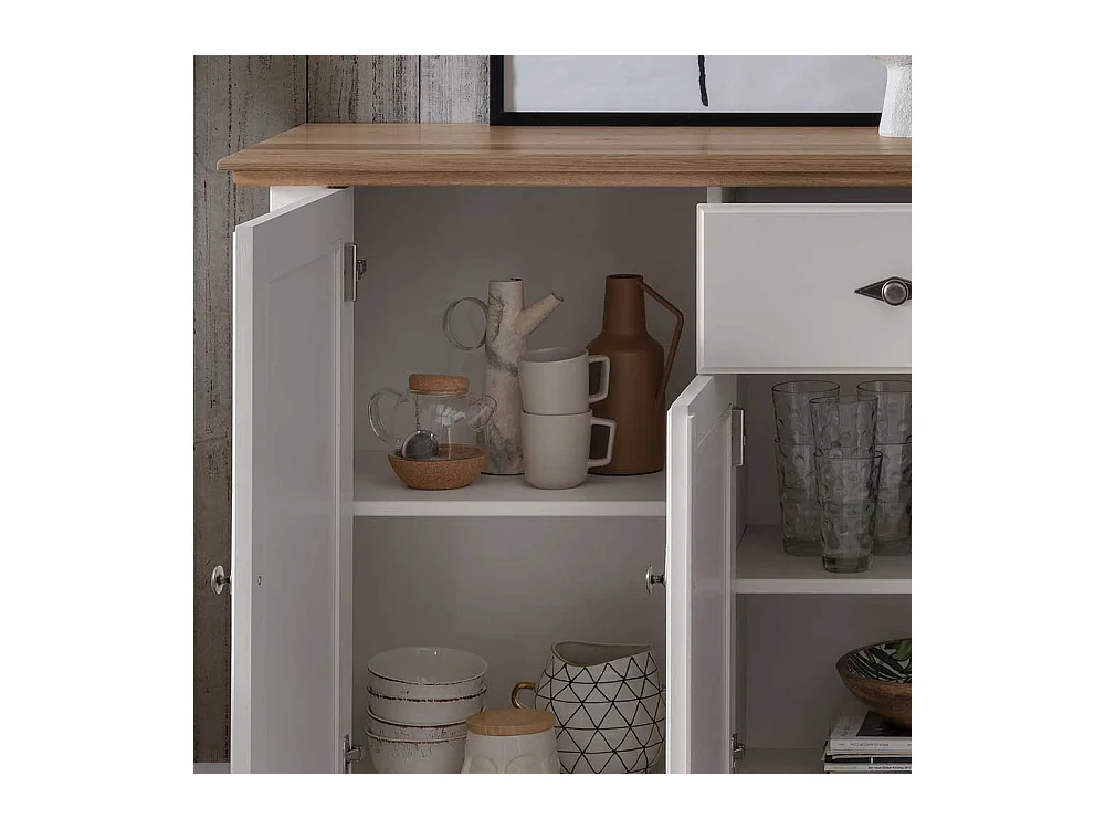 XL Sideboard im Landhausstil Kiefer und Eiche Massivholz