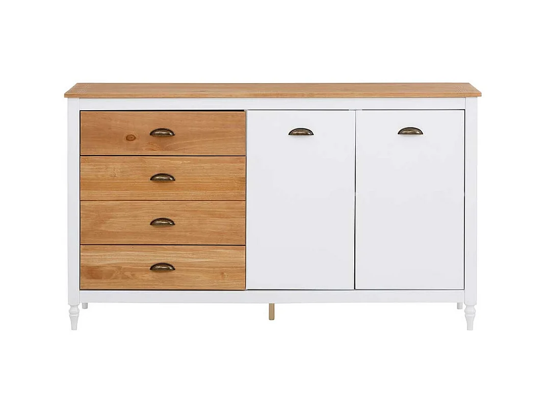 Esszimmersideboard im Landhausstil Kieferfarben und Weiß