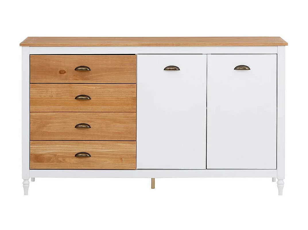 Esszimmersideboard im Landhausstil Kieferfarben und Weiß