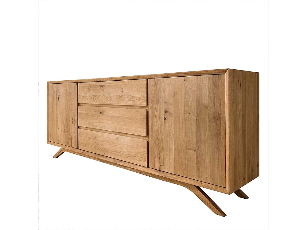 Esszimmersideboard Vollholz - Wildeiche geölt 180 cm breit