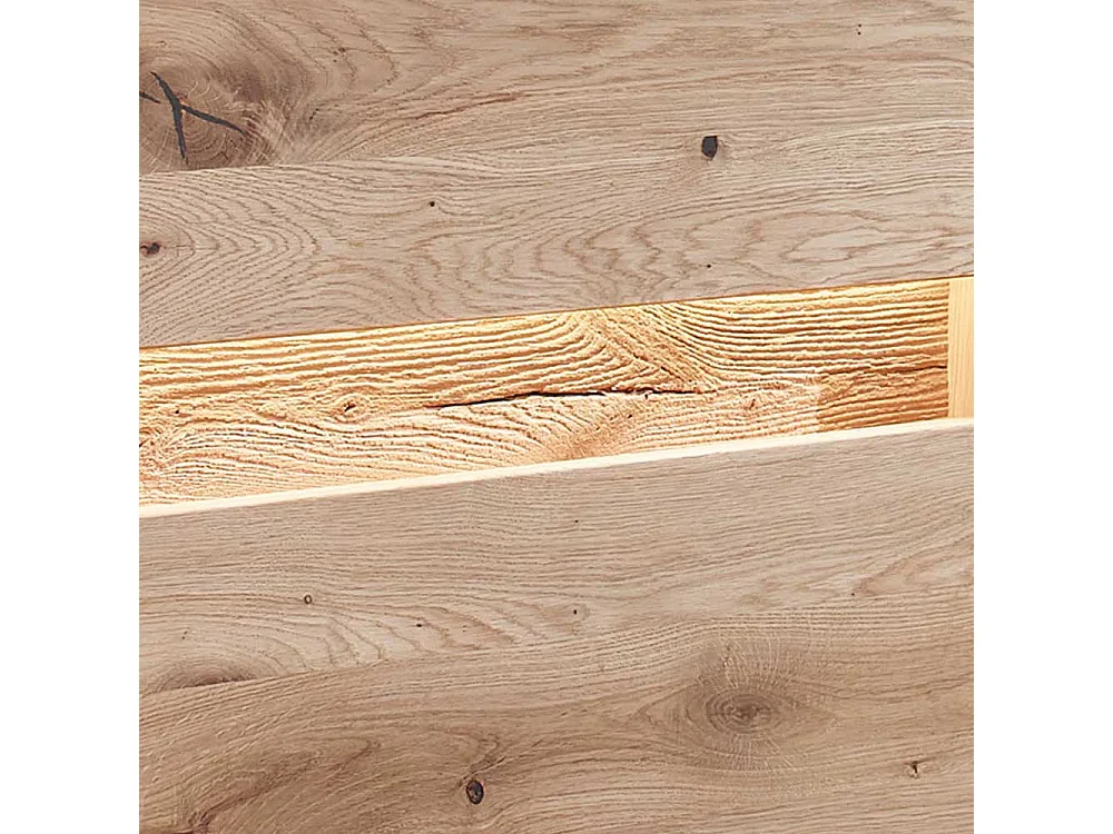 Holzkommode aus Wildeiche Massivholz LED Beleuchtung