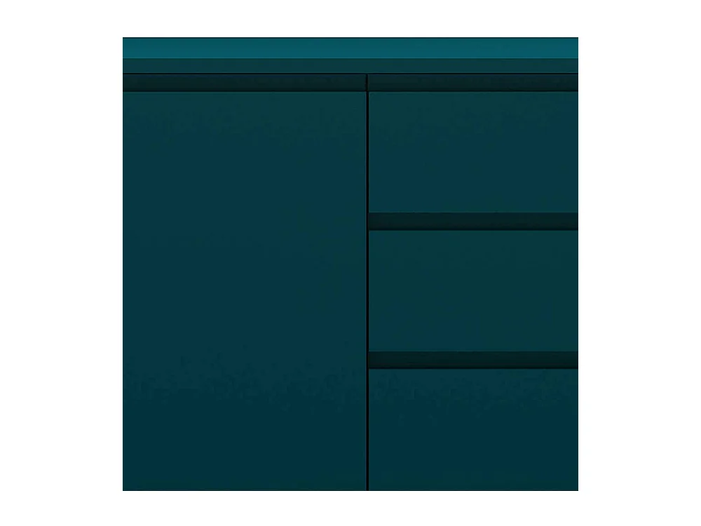 Wohnzimmerkommode in Petrol und Goldfarben 150 cm breit